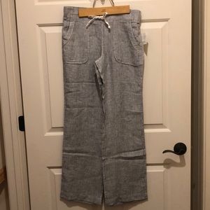 Athleta NWT Striped linen pant